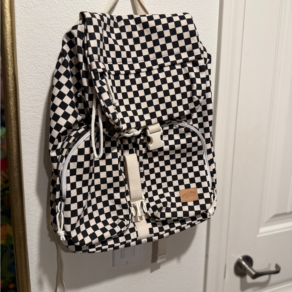 Vans checkerboard multi compartment backpack - image 1